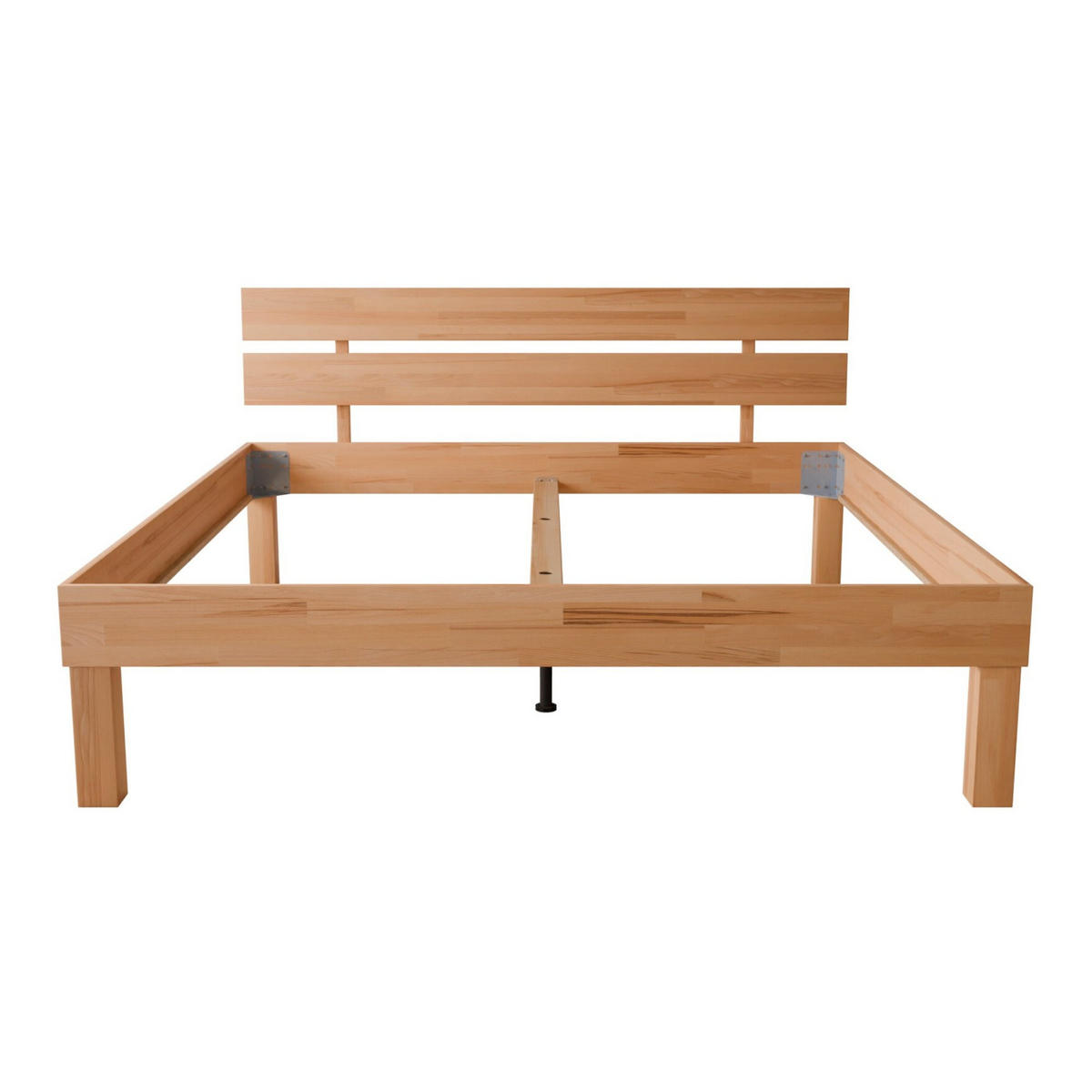 KOMFORTBETT 200/200 cm aus Kernbuche - Braun, Holz (200/200cm) - MeinMassivholz