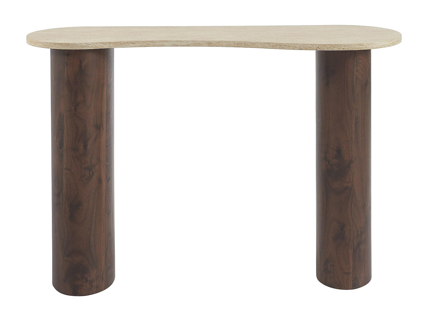 KONSOLENTISCH - 120 cm x 40 cm - holz - naturfarben dunkel, beige Alozya - Beige/Naturfarben, Holz (40/120/80cm) - Vente-Unique