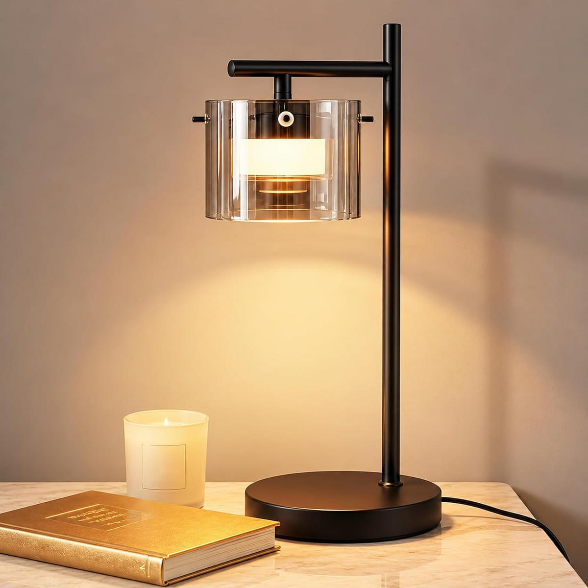 LED Schreibtischlampe 18/18/40cm - Schwarz, Metall (18/18/40cm) - Nettlife