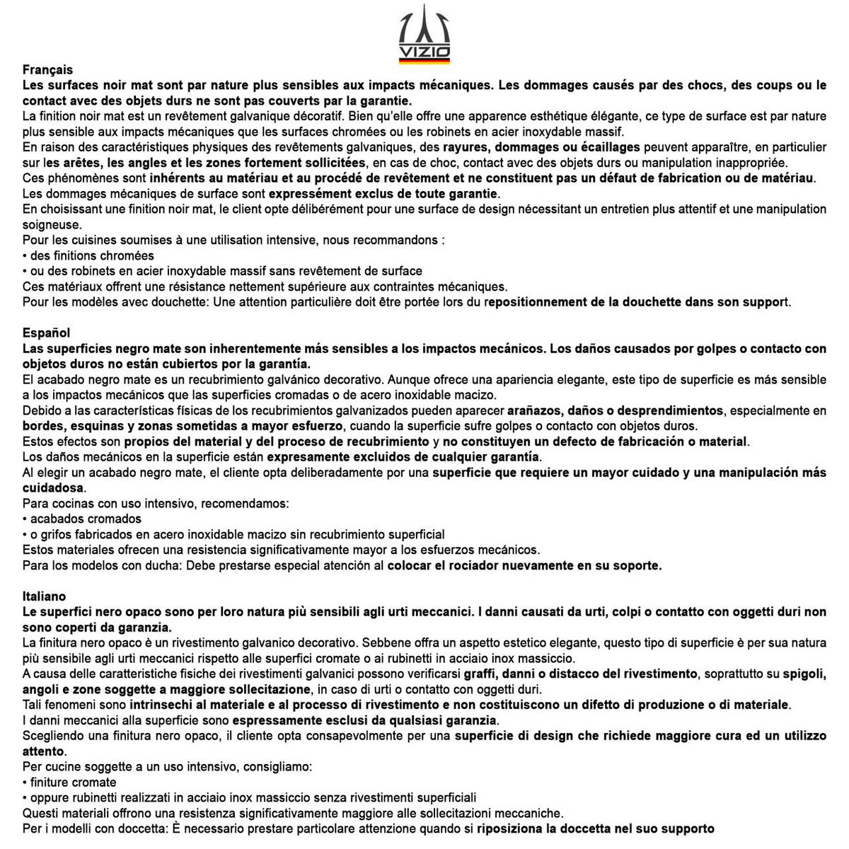 3-WEGE-KÜCHENARMATUR, Schwarz Matt, 360° schwenkbar - Schwarz, Metall (22.5/34.8/22.5cm) - VIZIO