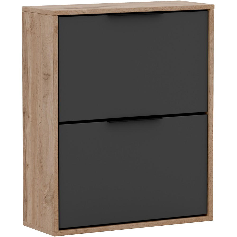 Beautysofa Schuhschrank Eiche Wotan 60x87.5x30 cm