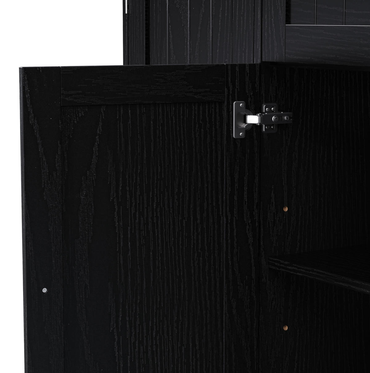 SIDEBOARD 107/40/83.4 cm Schwarz aus MDF mit 3 Türen und Schublade - Schwarz, Holzwerkstoff (40/83.4/107cm) - OKMYHOME