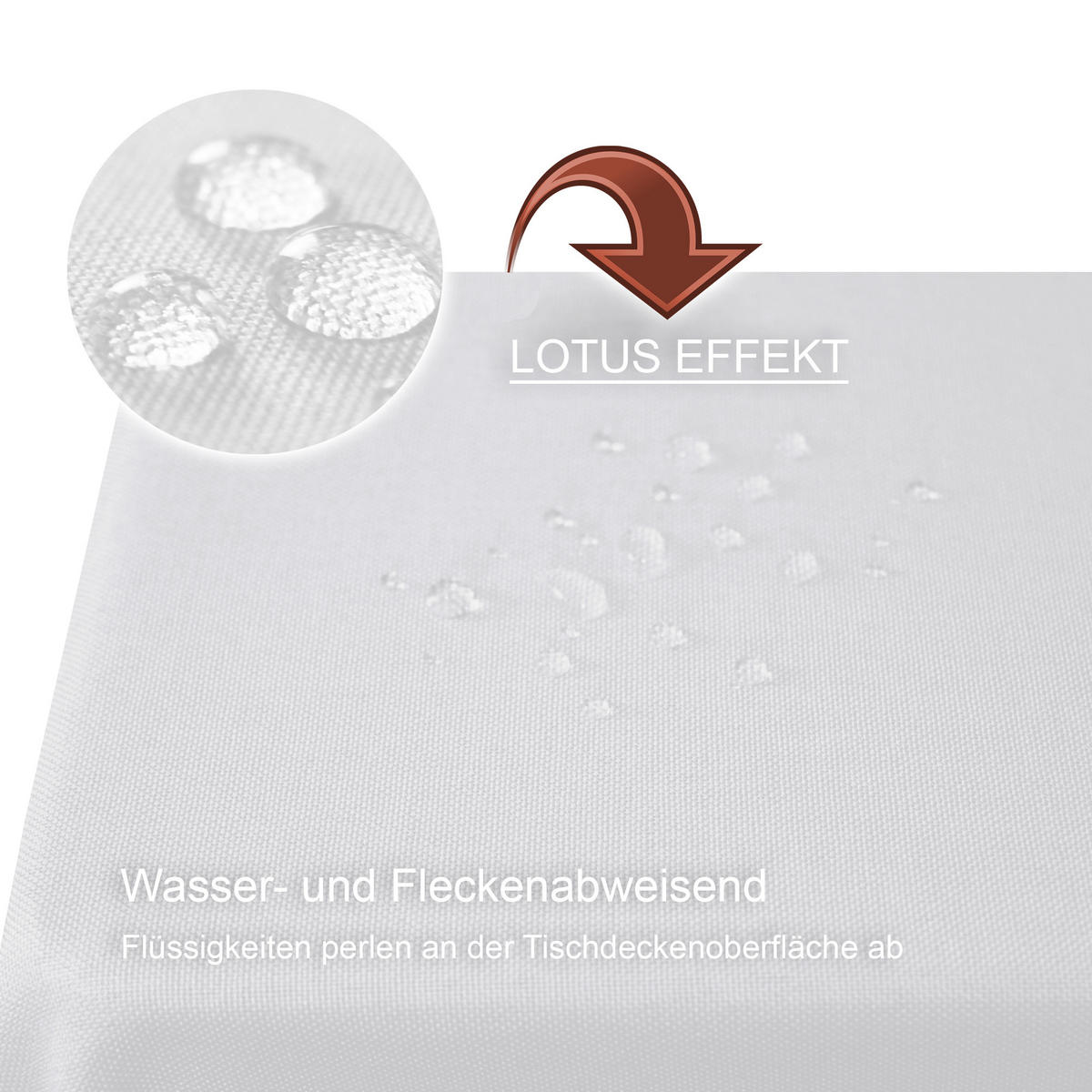 TISCHDECKE Leinenoptik 160/160 cm quadratisch Weiß - Weiß, Textil (160/160cm) - TiborTex