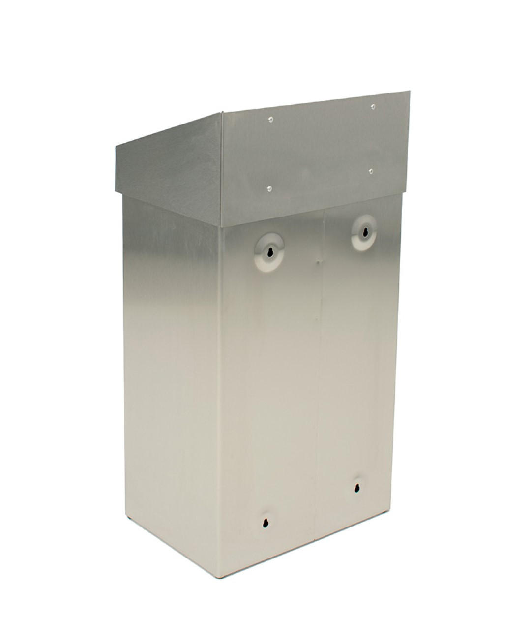MÜLLEIMER Robuster Mit Pushdeckel 50 Liter 68 x 38 x 25 cm Edelstahl - Grau, Metall (38/68/25cm) - PROREGAL
