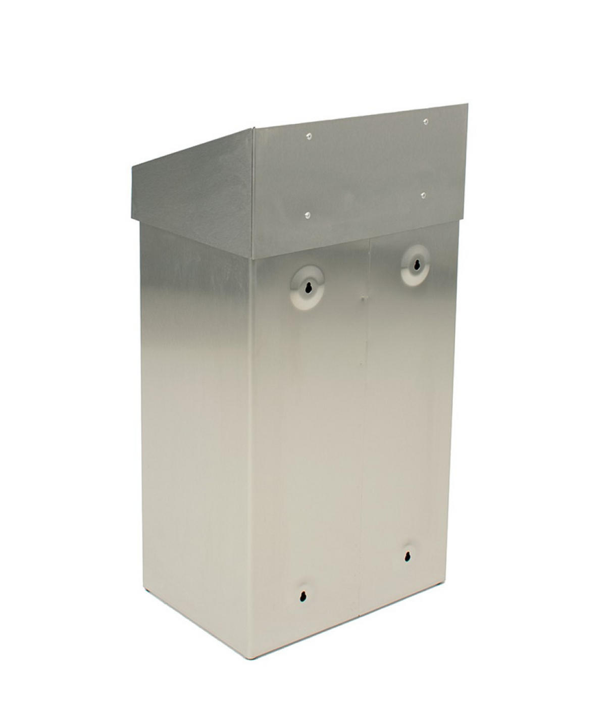 MÜLLEIMER Robuster Mit Pushdeckel 50 Liter 68 x 38 x 25 cm Edelstahl - Grau, Metall (38/68/25cm) - PROREGAL