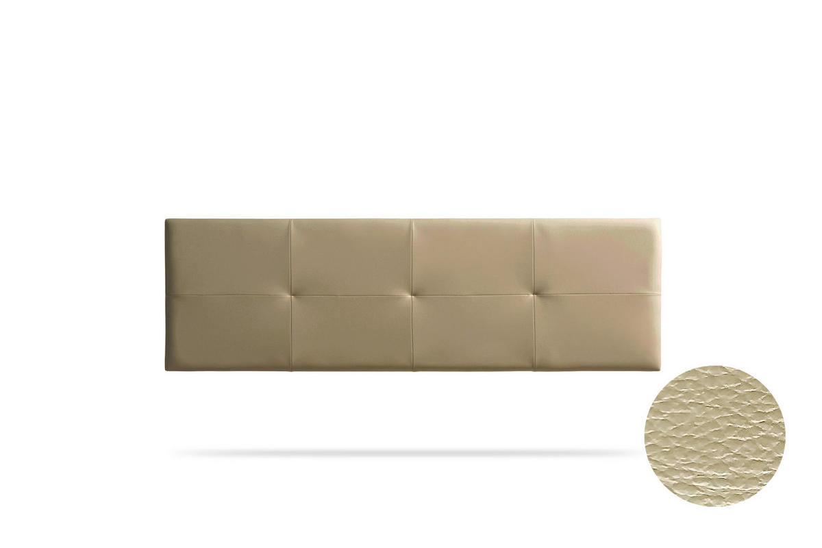 KOPFTEIL gepolstert ALTEA Kunstleder 90x50x5 cm - Gold - Moonia - Goldfarben, Holz (90/5/50cm)