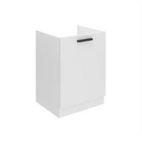 SPÜLENUNTERSCHRANK 60 cm SDZ, ohne Arbeitsplatte, mit 1 Tür, Weiß matt - Weiß Hochglanz, Holz (60/82/51.6cm) - B BELINI GROUP