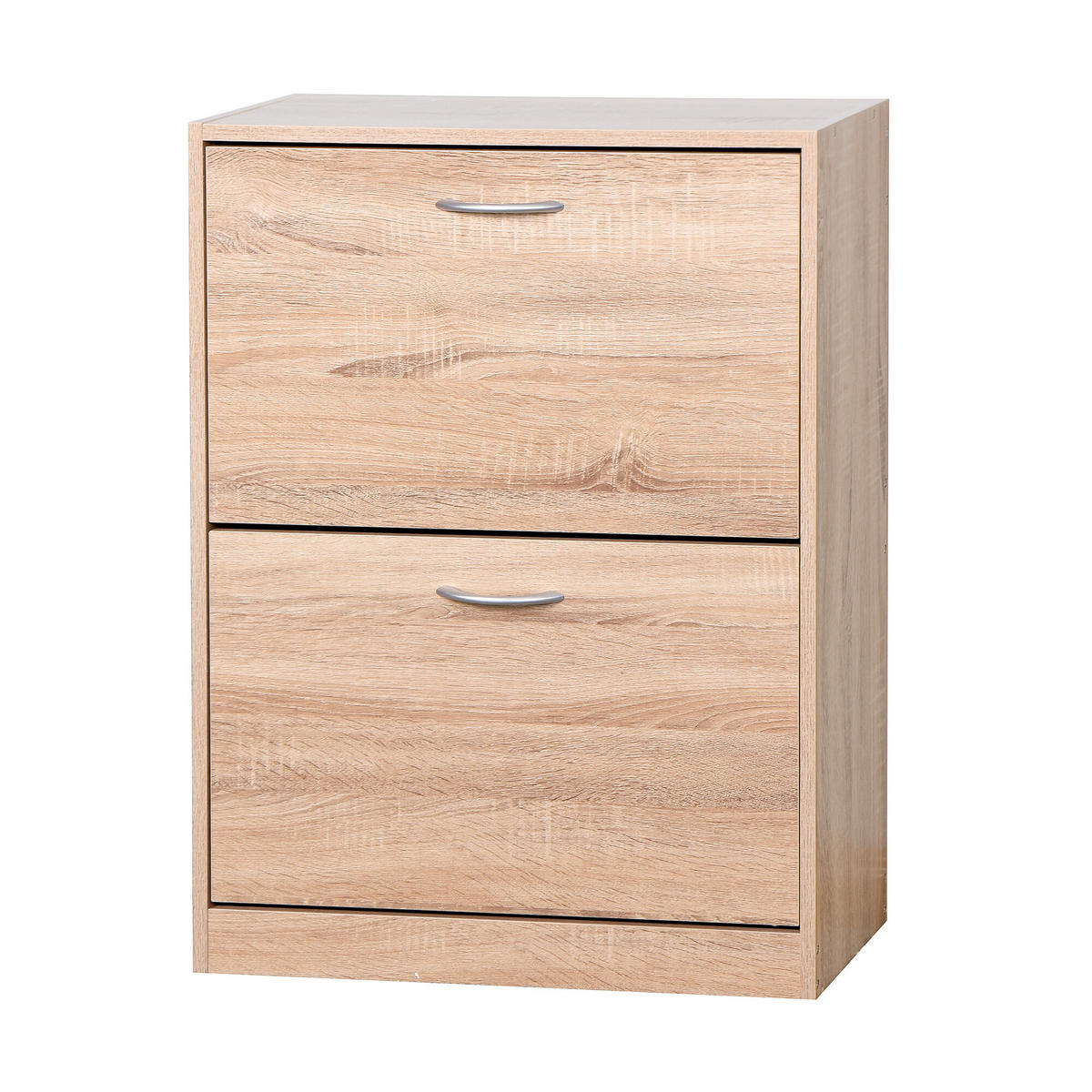 SCHUHSCHRANK mit 2 Klappen 62/24/80 cm - Hellbraun, Holzwerkstoff (24/80/62cm) - Urban Meuble