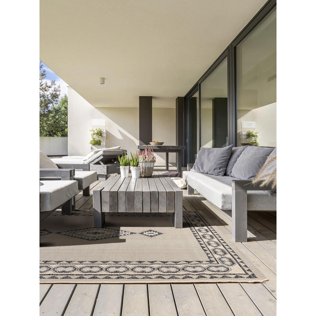 Thumbnail - benuta Nest Outdoorteppich, Beige, Textil, Beton Optik, Rechteckig, 200x285 cm, Oeko-Tex® Standard 100, wasserabweisend,...