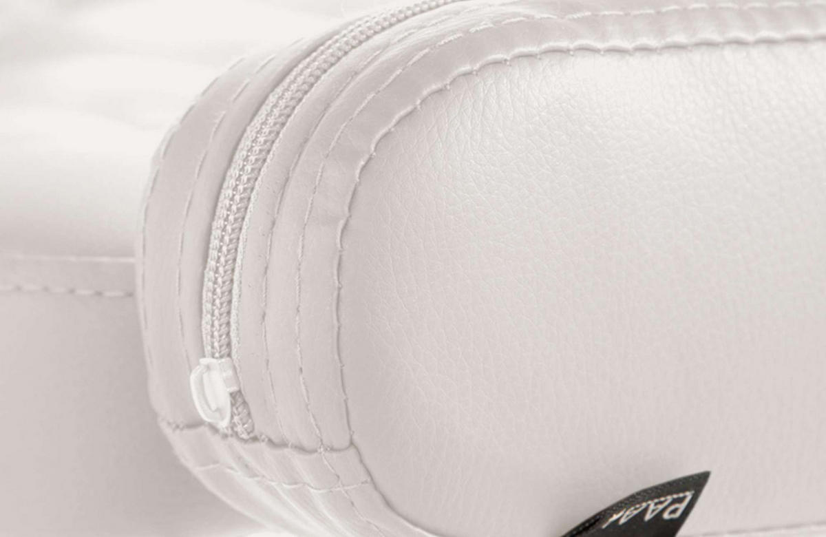 SESSEL Lederlook weiß - Chromfarben/Weiß, Textil/Metall (62/76/55cm) - CLP