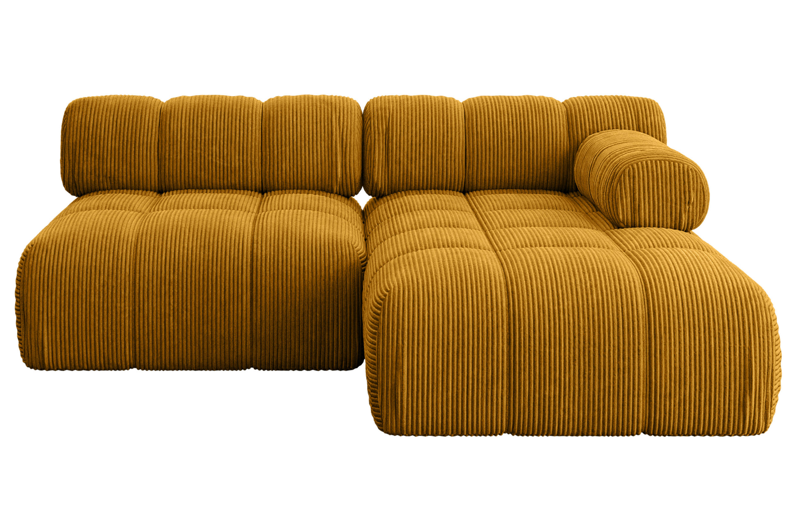 ECKSOFA modulares Sofa Razon-L1 - 190x160x70 cm Senfgelb Cord - Currygelb, Holzwerkstoff/Textil (190/160cm) - ALTDECOR