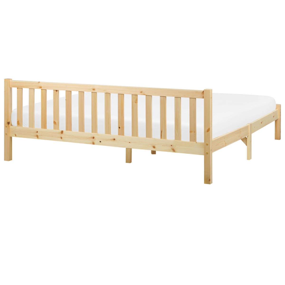 BETT mit Lattenrost 180/200 cm Braun Florac - Braun, Holz (180/200cm) - Beliani