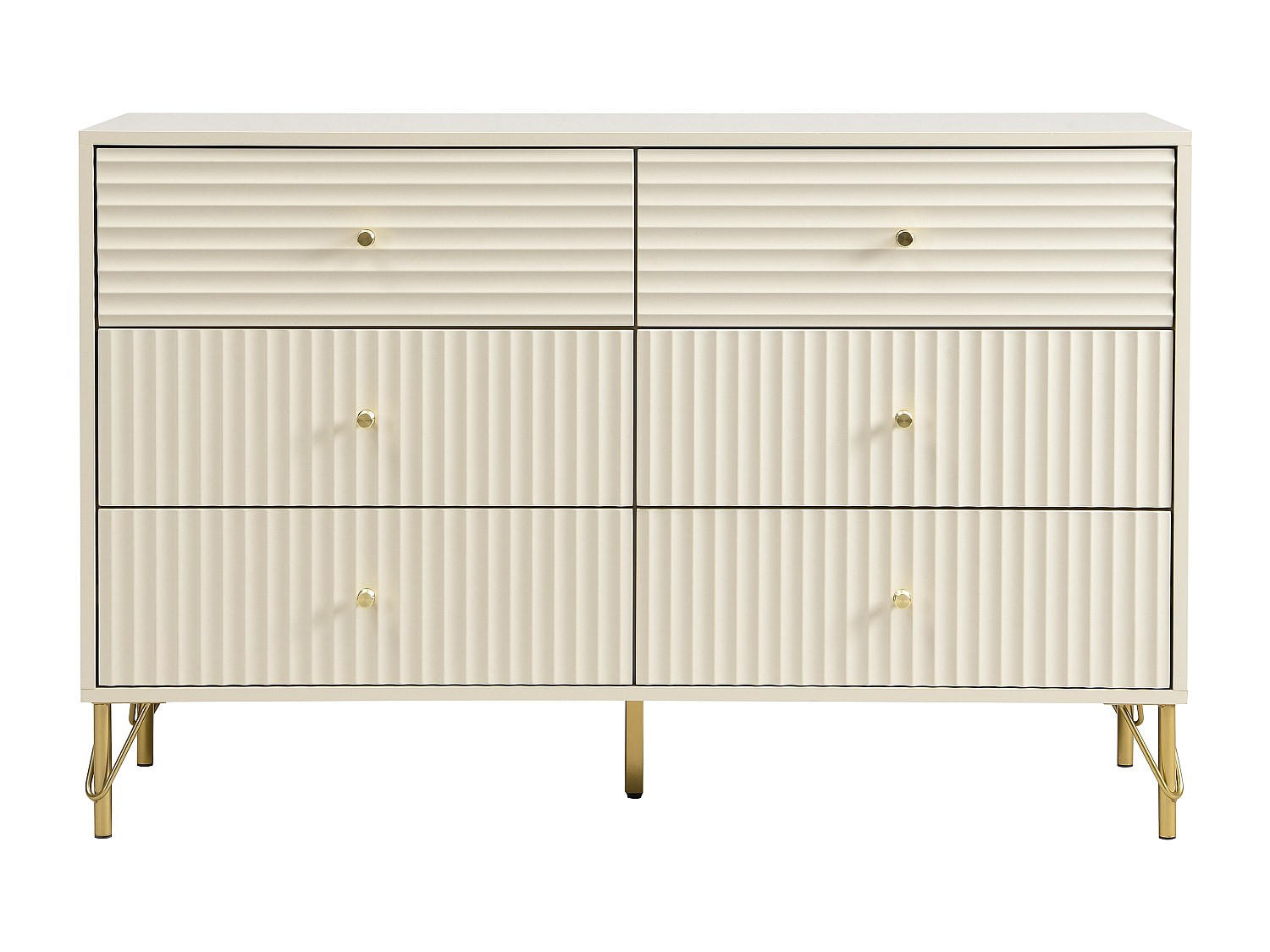 Vente-Unique Kommode Beige 120x78x40 cm