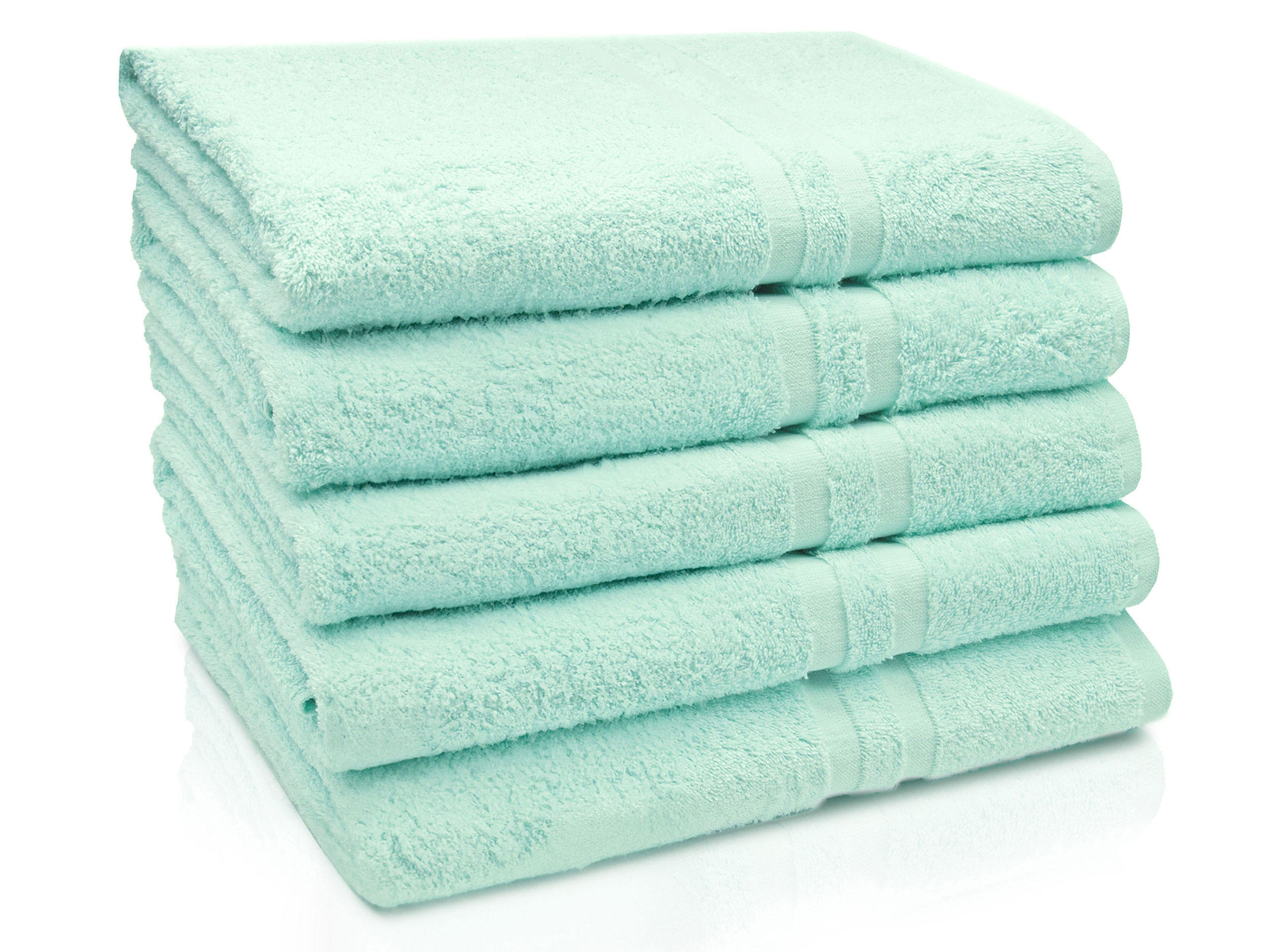 DUSCHTÜCHER, 5er-Set, 70x140 cm, 100% Baumwolle, Grün - Grün, Textil (70/140cm) - Zollner