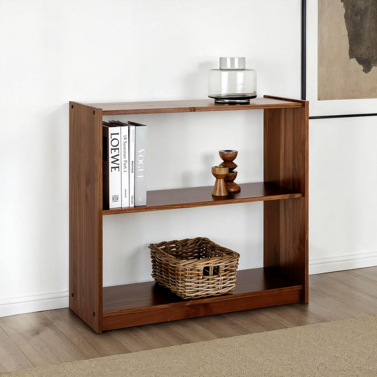 STANDREGAL STANDREAL Kastanie - Kastanienfarben, Holz (80/72/30cm) - IDIMEX