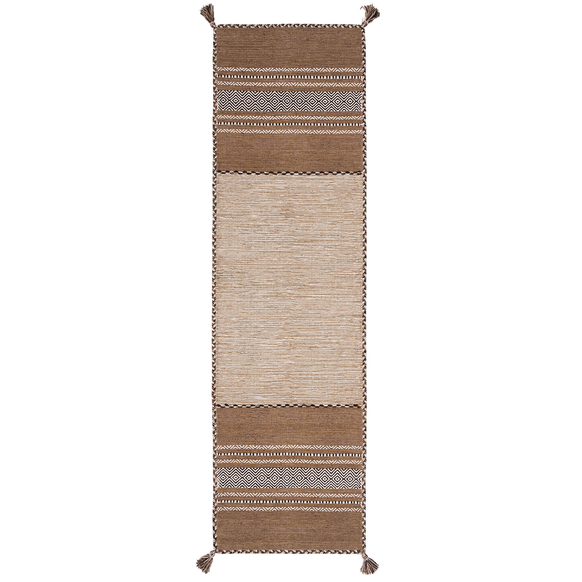 LÄUFER NATUR TEPPICH KELIM NAVARRO - Beige, Textil (90/160cm) - Pergamon