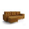 ECKSOFA SKANDI Itaka 33 Links mit Schlaffunktion - Goldfarben, Textil (230/145cm) - Bedante