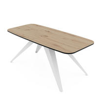 AUSZIEHTISCH FENTO 160/80/76 cm, Weiß / Artisan-Eiche - Weiß/Eiche Artisan, Holzwerkstoff/Metall (80/160/76cm) - Idohome