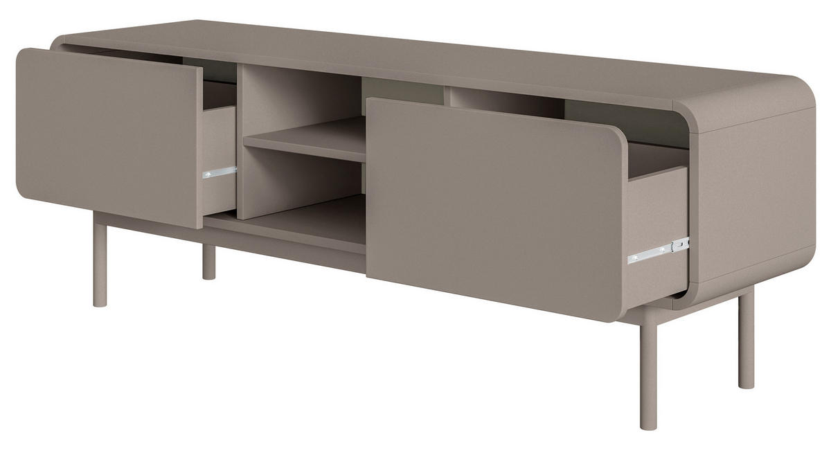 TV-LOWBOARD Oro Dunkelbeige mit 2 Schubladen 154 cm - Beige, Holz/Holzwerkstoff (154/53.4/40cm) - Selsey