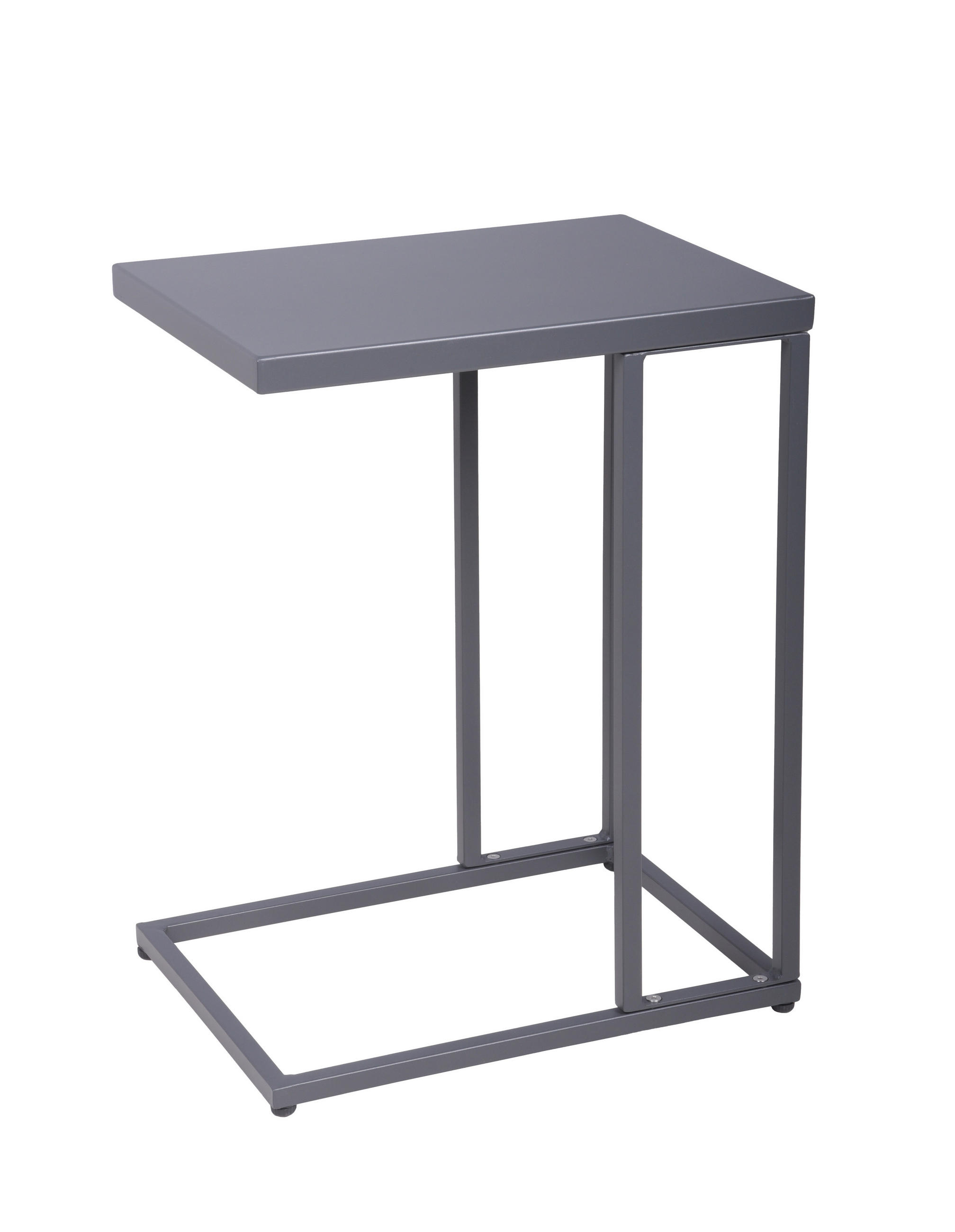 BEISTELLTISCH Ines Stahl Anthrazit 56x30,5x43cm - Anthrazit, Metall (43/30.5/56cm) - DELUKE