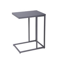 BEISTELLTISCH Ines Stahl Anthrazit 56x30,5x43cm - Anthrazit, Metall (43/30.5/56cm) - DELUKE
