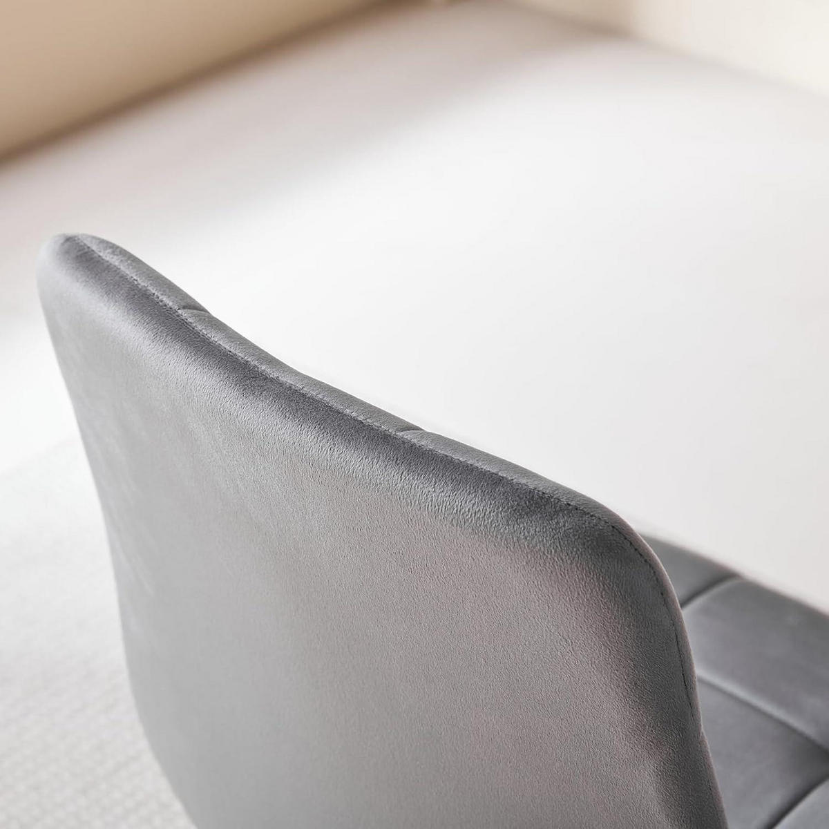 ESSZIMMERSTÜHLE 4er-Set Samt Schwarz/Grau - Multicolor, Textil (43/89.5/44cm)