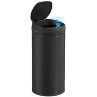 ABFALLEIMER Schwarz 1 Stück - Schwarz, Metall (30.5/68/30.5cm) - GiPP