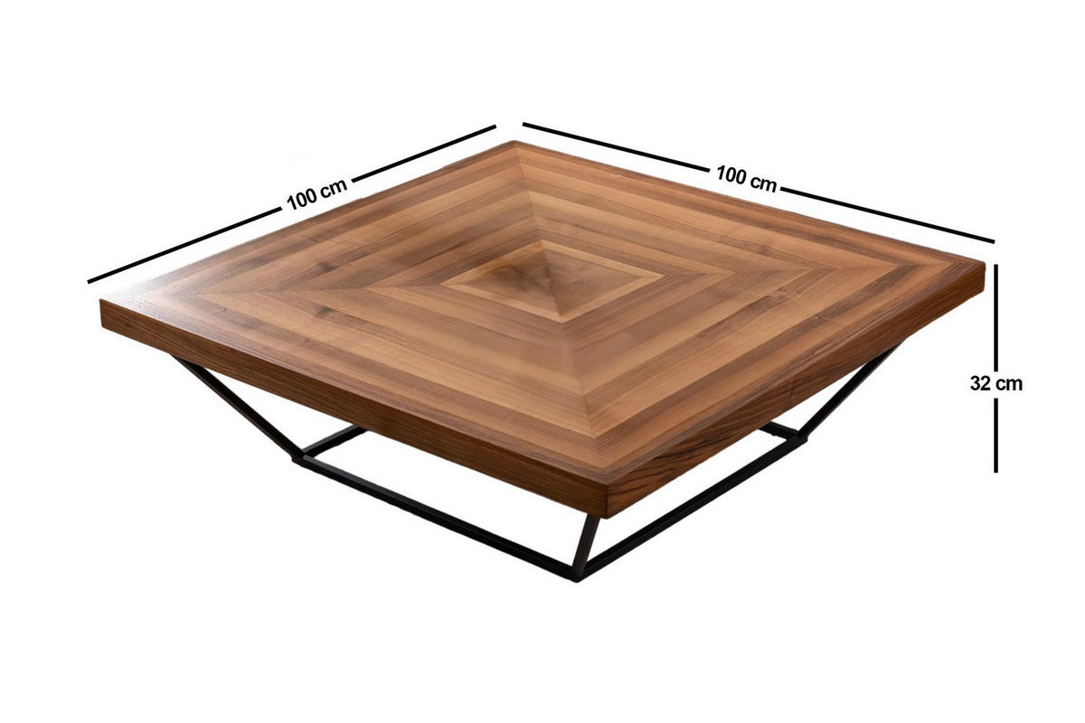 COUCHTISCH cora Braun - Braun, Holz (100/100/32cm) - Habitat Garten