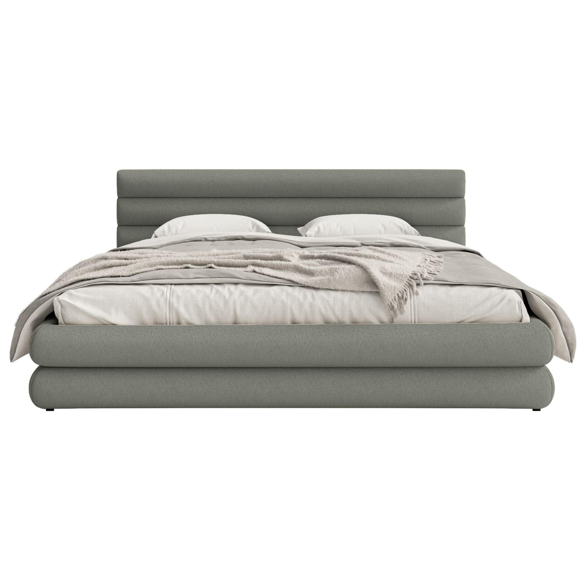 POLSTERBETT Alegre Grau Chenille 160x200 cm - Schwarz/Grau, Kunststoff/Textil (160/200cm) - Selsey