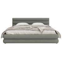 POLSTERBETT Alegre Grau Chenille 180x200 cm - Schwarz/Grau, Holz/Textil (180/200cm) - Selsey