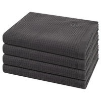HANDTUCH Pique 4er-Set - Dunkelgrau, Textil (50/100cm) - Ross