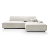 ECKSOFA 275 cm mit Schlaffunktion Orea O, Rechts, Creme - Creme, Holz (164/276cm) - Emporius
