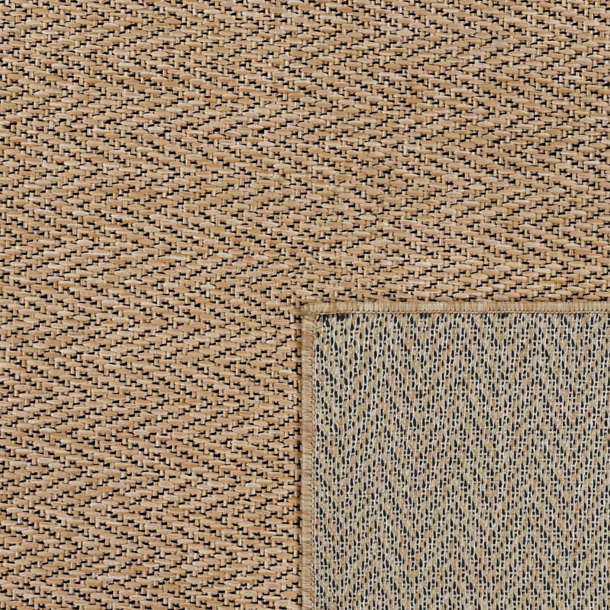 TEPPICH Kurzflor Natur Wohnzimmer schmutzabweisend Beige Rechteckig 80x150 - Beige, Textil (80/150cm) - KADIMA DESIGN