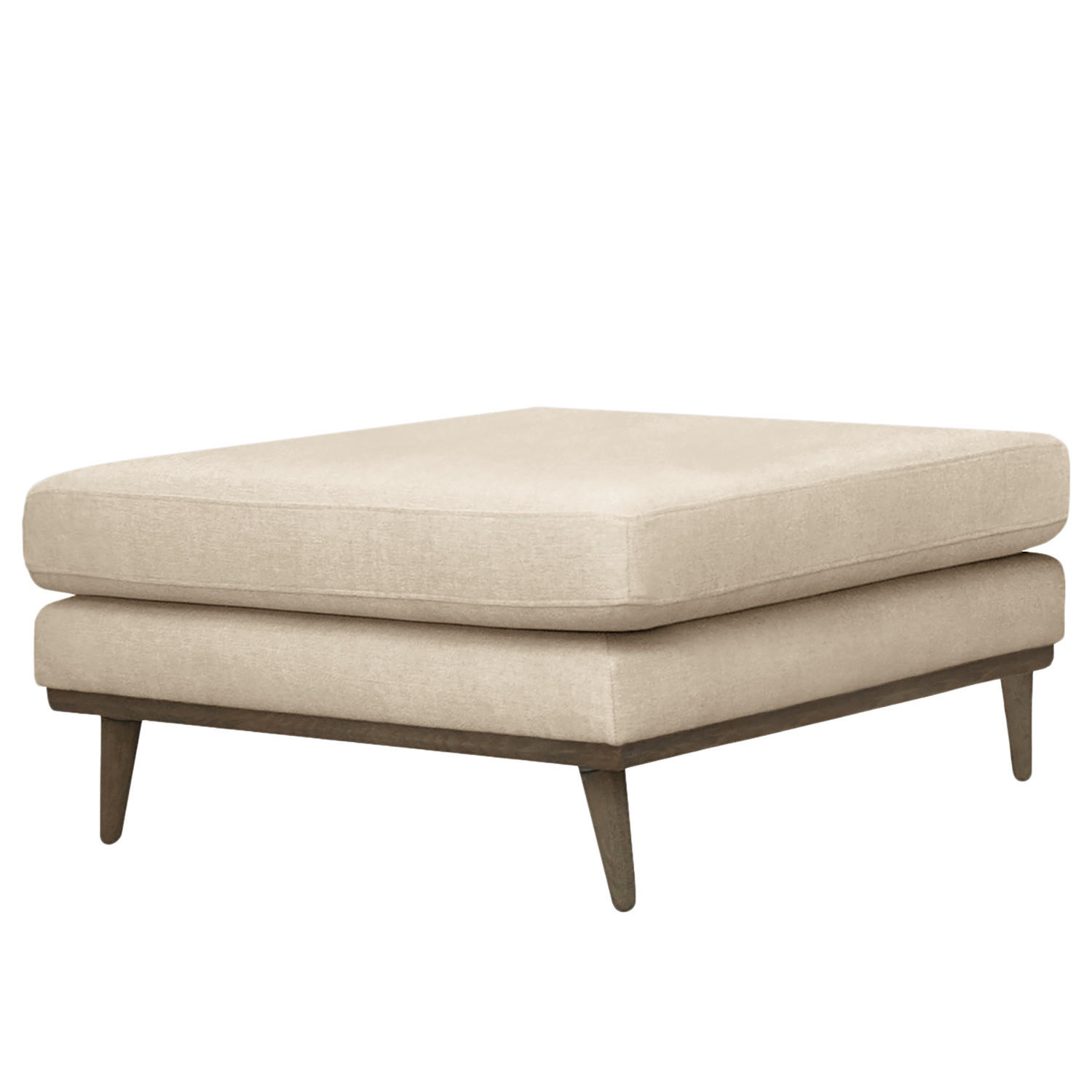 POLSTERHOCKER - Eichefarben/Creme, Textil (85/43/60cm) - home24