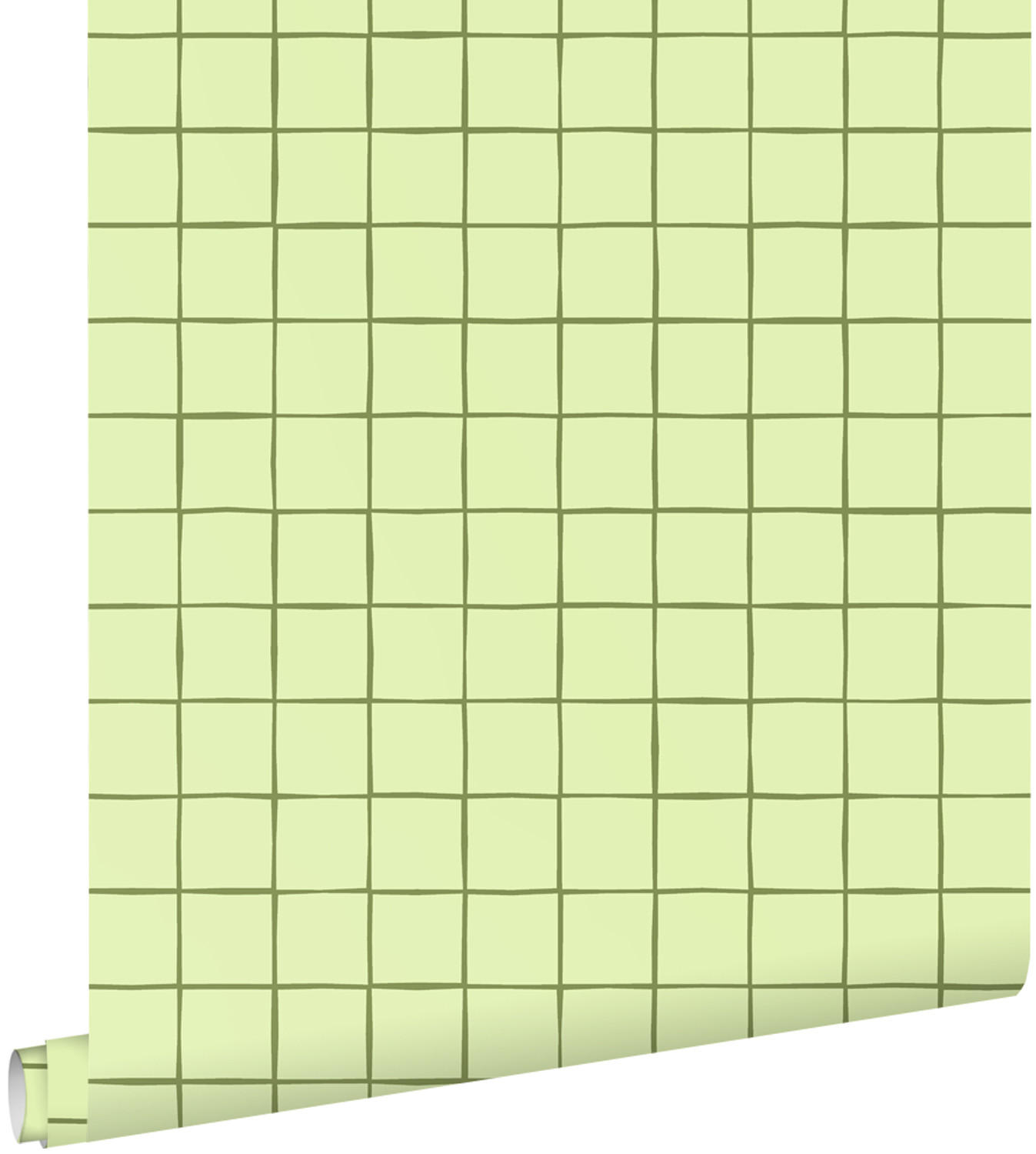 TAPETE Karomuster 50 x 900 cm - Grün, Papier (50/900cm) - ESTAhome