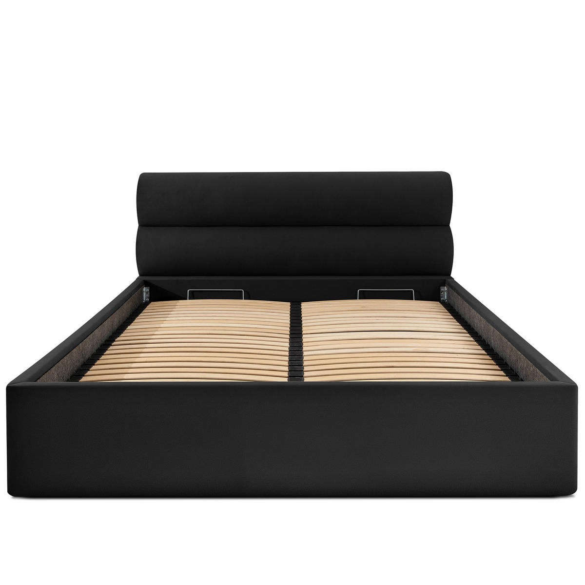 POLSTERBETT LUNEO - Schwarz, Holz/Holzwerkstoff (182/204cm) - KONSIMO®