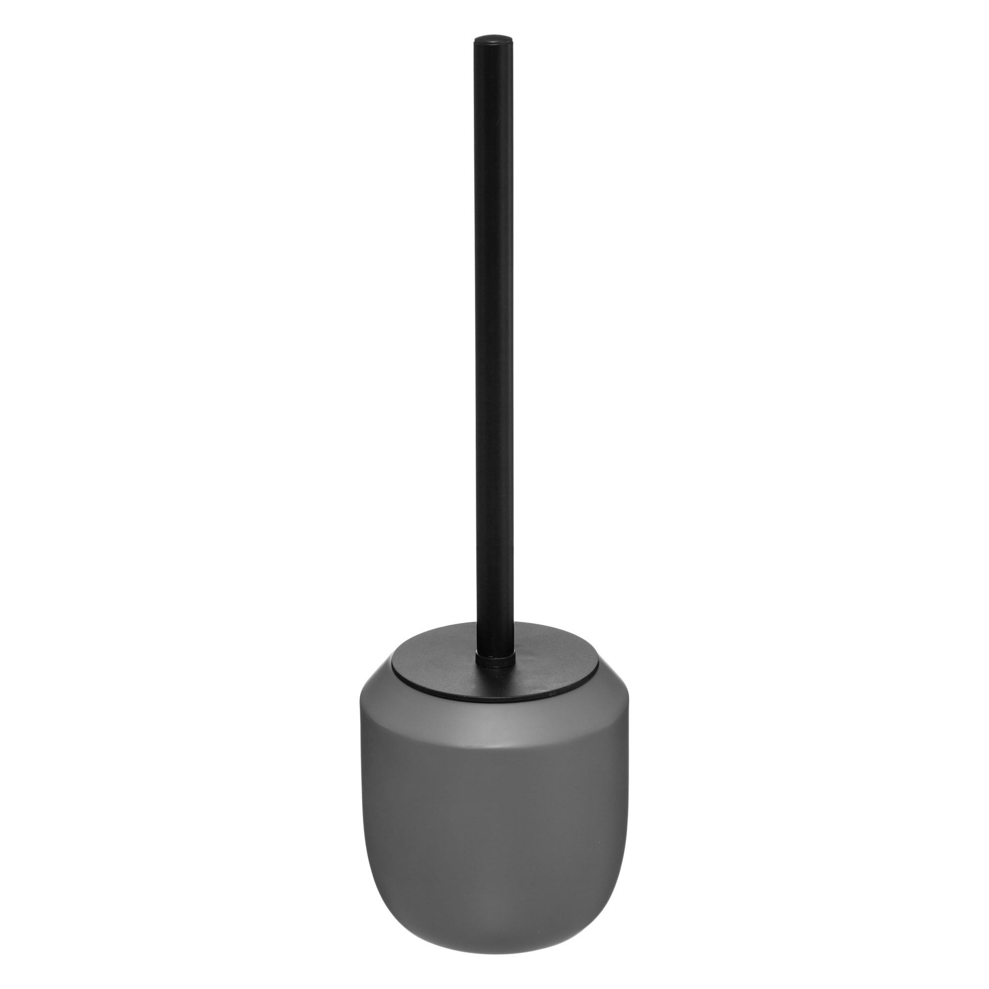 WC-BÜRSTE mit Behälter Trio 12/12/39 cm - Grau, Kunststoff (12/39/12cm) - 5five Simply Smart
