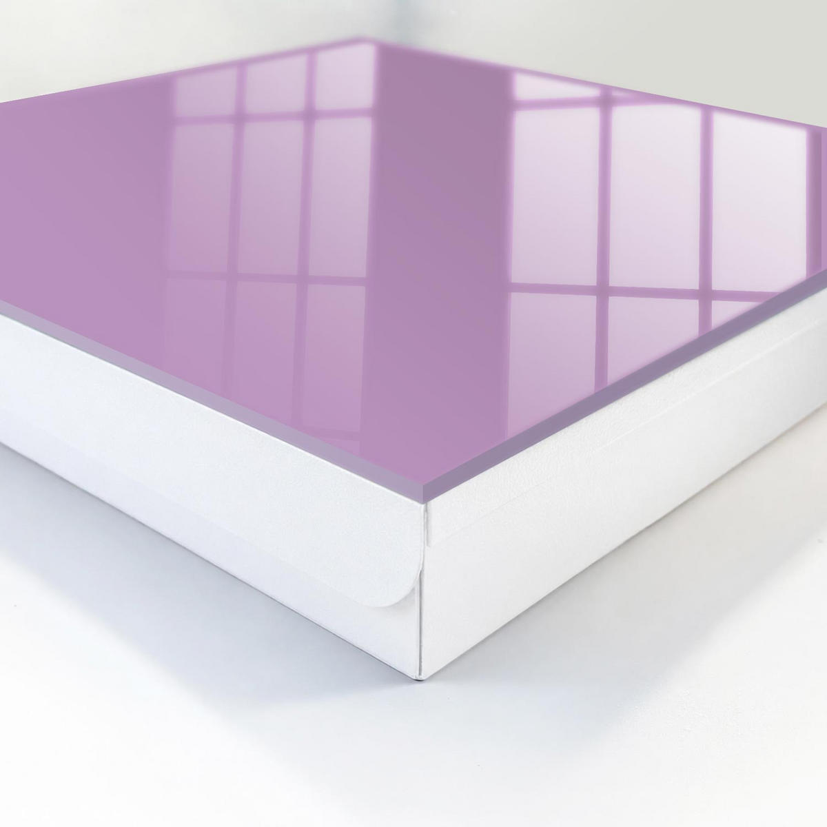 SCHLÜSSELBOX Weiß 30x30 cm – Türöffnung nach rechts - Hellviolett - Lila, Metall (30/30/5cm) - TULUP