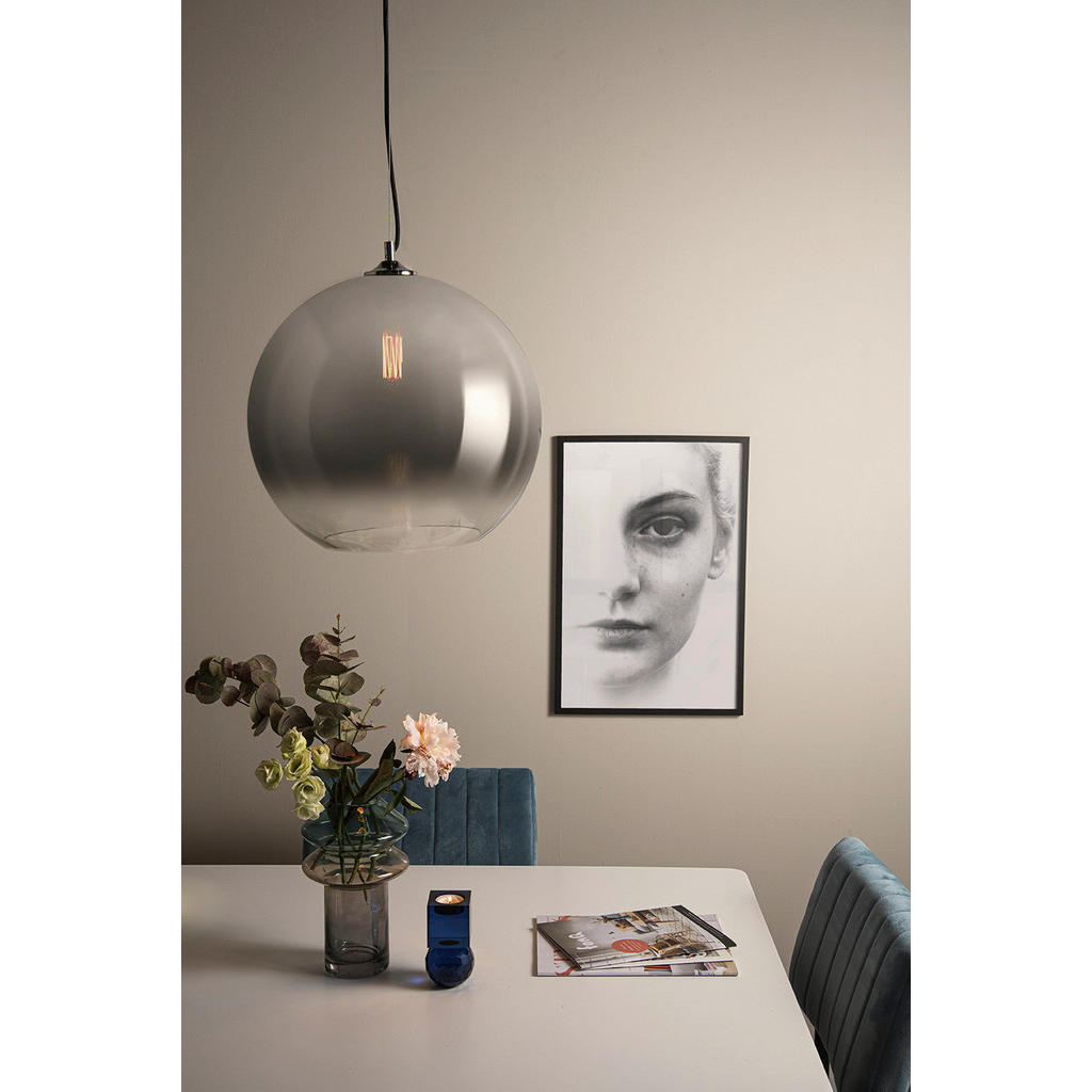 Thumbnail - Leitmotiv Lampe, Silber, Glas, Rund, 40x36.5x40 cm, CE, Lampen & Leuchten, Innenbeleuchtung, Hängelampen, Pendelleuchten