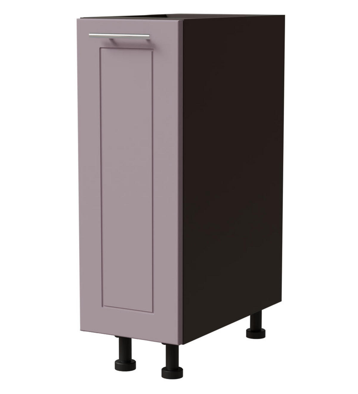UNTERSCHRANK Bari D1D/20 Lava / RAL 4009 pastellviolett 20 / 50 / 82cm - Dunkelgrau/Violett, Holz/Holzwerkstoff (20/82/50cm) - Feldmann-Wohnen