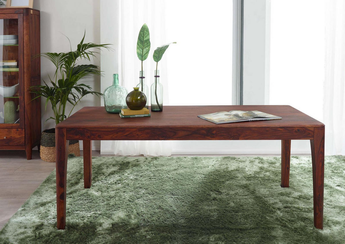 ESSTISCH Sheesham 200x100x76 walnuss geölt BROOKLYN #04 - Dunkelbraun, Holz (100/200/76cm) - Massivmoebel24