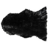 KUNSTFELL-TEPPICH Mungo 88/53 cm - Schwarz, Kunststoff (53/88cm) - Beliani