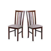 STUHL 2er Milano 7, nussbaum - Walnussfarben, Holz (43/93/40cm) - Leaf Design