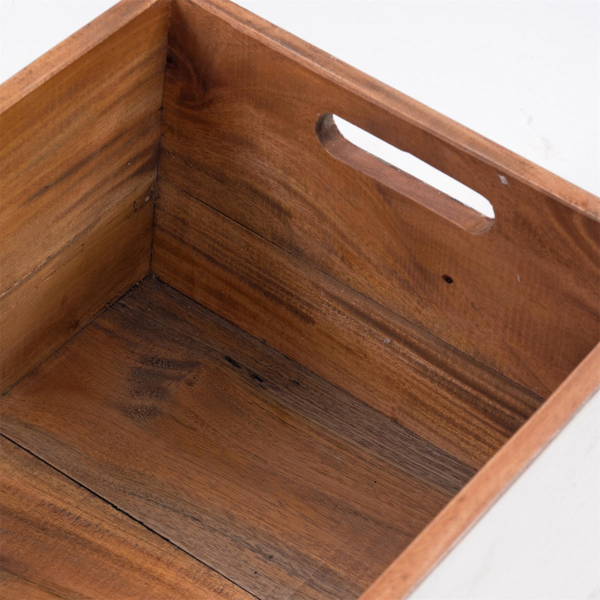 HOLZKISTE BOX Recyclingholz massiv, mit Rollen 06 weiß-landhaus - Weiß, Holz (45/26/30cm) - DESIGN DELIGHTS