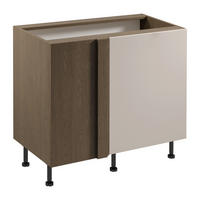 ECKUNTERSCHRANK D100N P/L – Sorento Beige – Gerade mit Blindteil – Beige / Eiche - Eichefarben/Beige, Holzwerkstoff (100/87/56cm) - ROYAL24_MARKT
