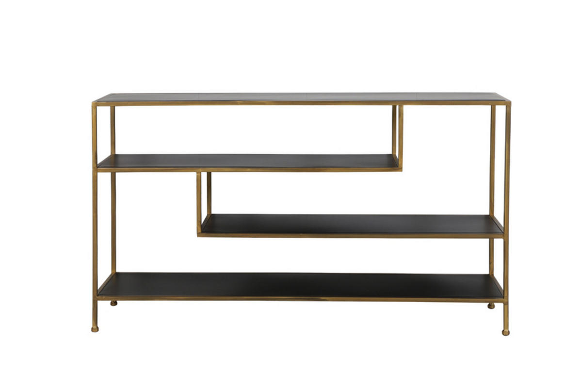 KONSOLENTISCH Ylaya Gold 140/35/80 cm - Goldfarben, Metall (35/80/140cm) - Light & Living