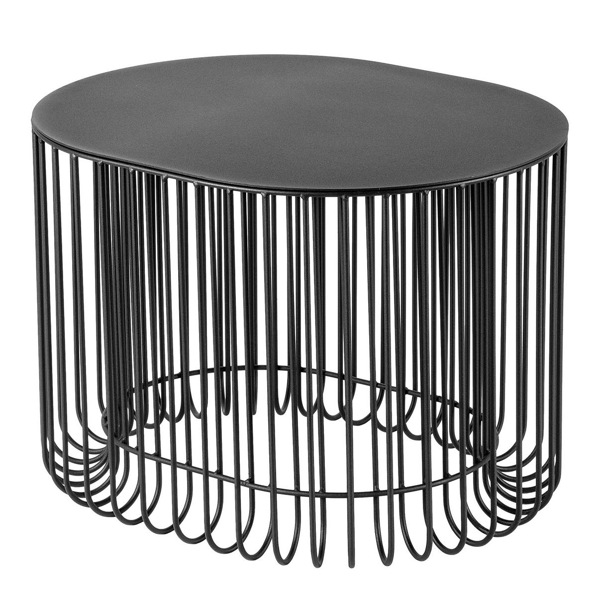 LOUNGETISCH 58 x 40 cm, schwarz - Schwarz, Metall (58/45/40cm) - KADAX
