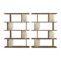 REGAL - 120 cm x 40 cm - holz - naturfarben dunkel, beige Neleria - Beige/Naturfarben, Holz (120/160.5/40cm) - Vente-Unique