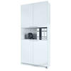 BÜROSCHRANK Logan Fronten in Weiß matt - Weiß, Holzwerkstoff (82/184/37cm) - Vladon