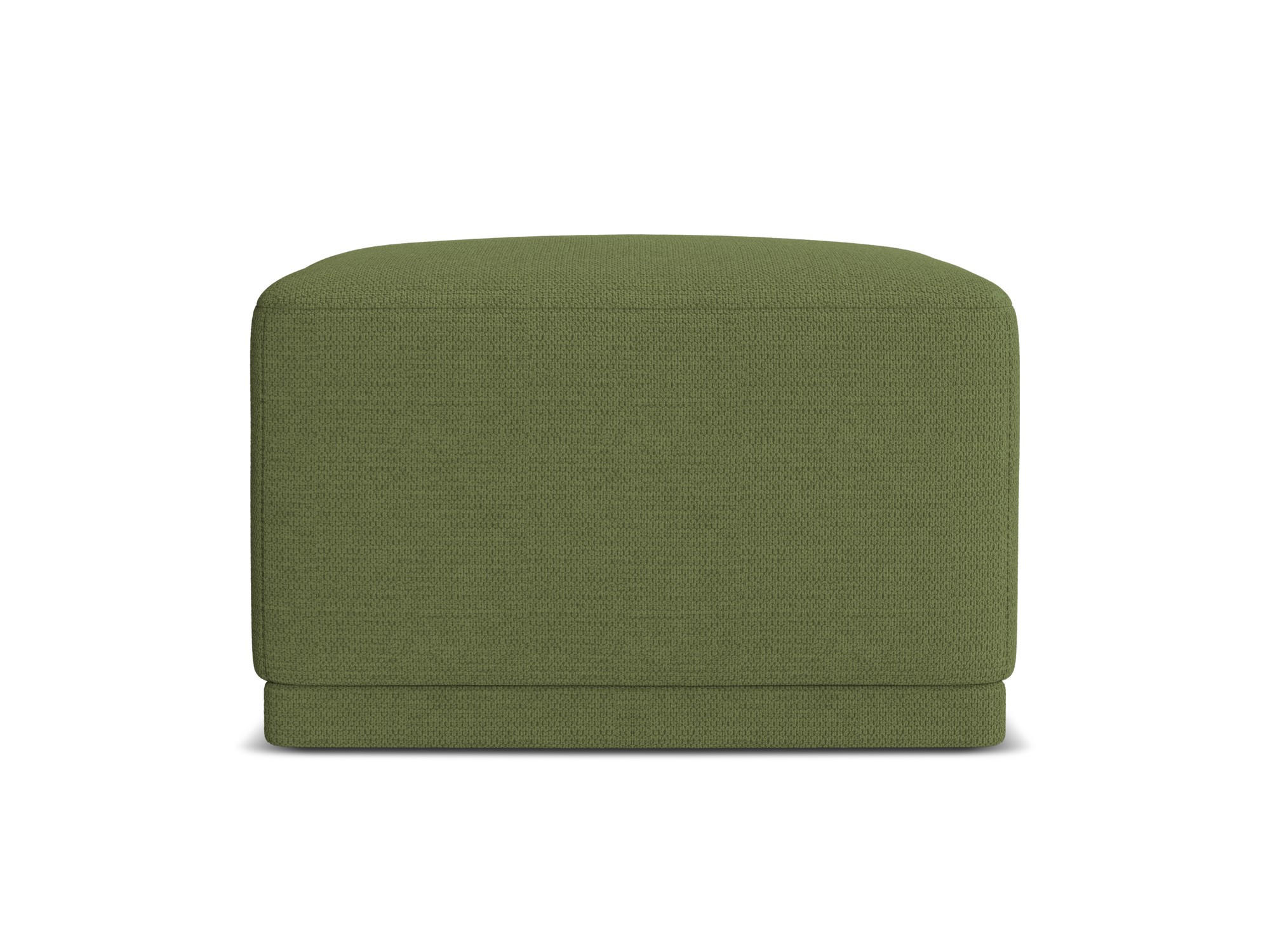 POUF Chenille Stoff Grün - Dunkelgrün/Schwarz, Kunststoff/Textil (65/40/65cm) - Makamii